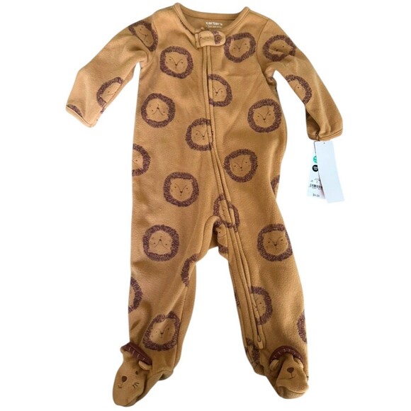 Newborn Boy ~ Fleece One Piece Footed Pajamas ~ Size: Newborn ~ NWT - Picture 2 of 5